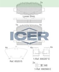 ICER FREN BALATASI ARKA JEEP (GAC FCA) COMPASS II 20> - 00K68353597AA
