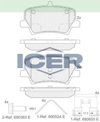ICER FREN BALATA ARKA VOLVO XC40 1.5 T3 2018- / XC40 2.0 D3 2018- / XC40 2.0 D4 2018- 31471471