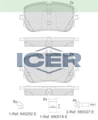 ICER FREN BALATA ON MERCEDES A 180 d - 200 (W177) 2018- / CLA 180 d - 200 (C118) 2019- 0004205303