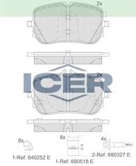 ICER FREN BALATA ON MERCEDES A 180 d - 200 (W177) 2018- / CLA 180 d - 200 (C118) 2019- 0004205303