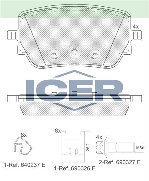 ICER FREN BALATA ARKA MERCEDES A 180 d - 200 (W177) 2018- / CLA 180 d - 200 (C118) 2019- 0004201706