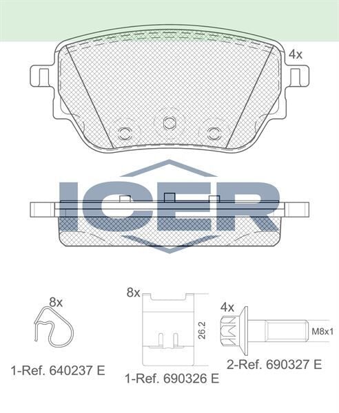 ICER FREN BALATA ARKA MERCEDES A 180 d - 200 (W177) 2018- / CLA 180 d - 200 (C118) 2019- 0004204502