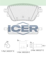 ICER FREN BALATA ARKA MERCEDES A 180 d - 200 (W177) 2018- / CLA 180 d - 200 (C118) 2019- 0004204502