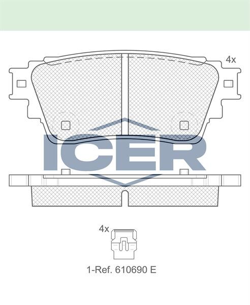 ICER FREN BALATA ARKA IKAZLI MITSUBISHI ASX (GA,W) 1.6 2010-/ 1.8 2010-/ OUTLANDER III (GGW,GFW) 2.0 2012-/ CITROEN C4 AIRCROSS 1.6 HDI 2012-/ PEUGEOT 4008 1.6 HDI 2012-/ MAZDA 6 (GJ,GH) 2.0 2013- 4605B560