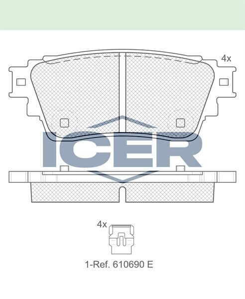 ICER FREN BALATA ARKA IKAZLI MITSUBISHI ASX (GA,W) 1.6 2010-/ 1.8 2010-/ OUTLANDER III (GGW,GFW) 2.0 2012-/ CITROEN C4 AIRCROSS 1.6 HDI 2012-/ PEUGEOT 4008 1.6 HDI 2012-/ MAZDA 6 (GJ,GH) 2.0 2013- 4605B560