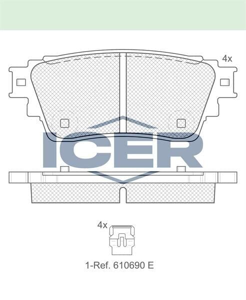 ICER FREN BALATA ARKA IKAZLI MITSUBISHI ASX (GA,W) 1.6 2010-/ 1.8 2010-/ OUTLANDER III (GGW,GFW) 2.0 2012-/ CITROEN C4 AIRCROSS 1.6 HDI 2012-/ PEUGEOT 4008 1.6 HDI 2012-/ MAZDA 6 (GJ,GH) 2.0 2013- 4605B560