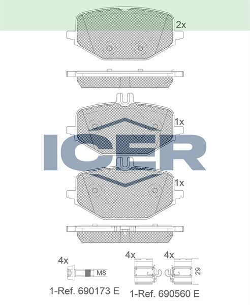 ICER FREN BALATASI ARKA MERCEDES GLE-CLASS II 21> 0004204002
