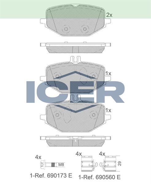 ICER FREN BALATASI ARKA MERCEDES GLE-CLASS II 21> 0004204002