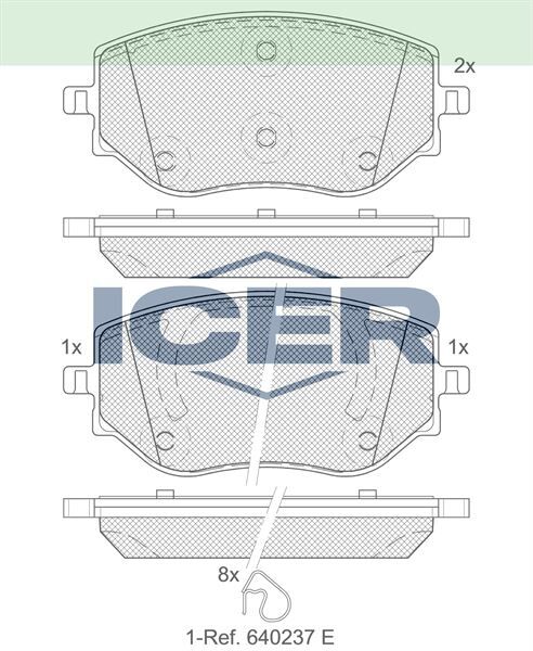 ICER FREN BALATA ON RENAULT CLIO V 1.0 Sce - 1.0 Tce - 1.5 BLUE DCI 2020- / NISSAN MICRA IV (K14) 1.0 IG-T 2018- 410608885R