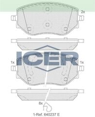 ICER FREN BALATA ON RENAULT CLIO V 1.0 Sce - 1.0 Tce - 1.5 BLUE DCI 2020- / NISSAN MICRA IV (K14) 1.0 IG-T 2018- 410608885R