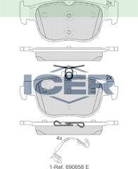 ICER FREN BALATA ARKA 272mm DISK VW GOLF VIII - CADDY V 2020- / SKODA OCTAVIA IV (NX3) 2020- /SEAT LEON (KL1) 2019- /AUDI A3 SPORTBACK (8YA) 2019- 5WA698451G