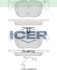 ICER FREN BALATA ARKA 272mm DISK VW GOLF VIII - CADDY V 2020- / SKODA OCTAVIA IV (NX3) 2020- /SEAT LEON (KL1) 2019- /AUDI A3 SPORTBACK (8YA) 2019- 5WA698451G