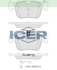 ICER FREN BALATA ARKA 300mm DISK VW GOLF VIII - CADDY V 2020- / SKODA OCTAVIA IV (NX3) 2020- / SEAT LEON (KL1) 2019-/AUDI A3 SPORTBACK (8YA) 2019- 5WA698451J