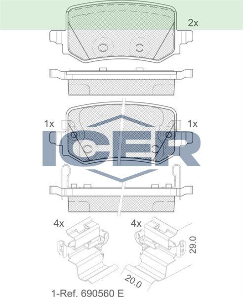 ICER FREN BALATA ARKA IKAZLI HYUNDAI TUCSON IV 2020-/ KIA SPORTAGE V 2020- 58302N7A00