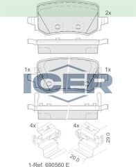 ICER FREN BALATA ARKA IKAZLI HYUNDAI TUCSON IV 2020-/ KIA SPORTAGE V 2020- 58302N7A00