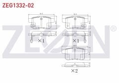 ZEGEN FREN BALATA ARKA HONDA ACCORD VIII (CU) 2.0 I-VTEC 2008- / ACCORD VIII (CU) 2.2 I-CDTI 2008-