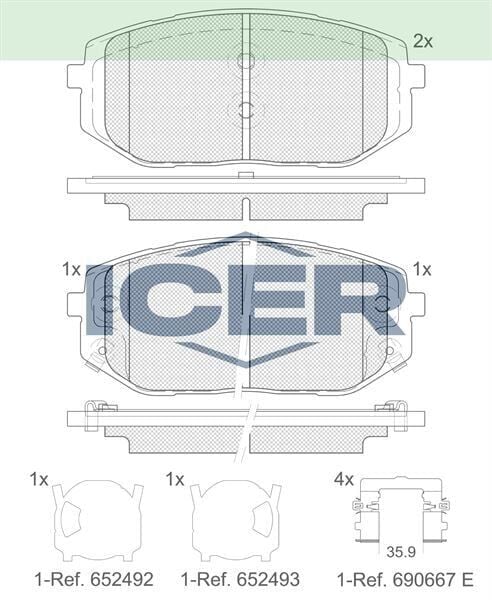ICER FREN BALATA ON IKAZLI HYUNDAI TUCSON IV 2020-/ ION 58101N9A10