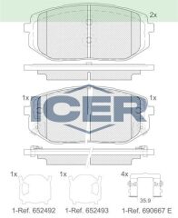 ICER FREN BALATA ON IKAZLI HYUNDAI TUCSON IV 2020-/ ION 58101N9A10
