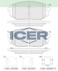 ICER FREN BALATA ON IKAZLI HYUNDAI TUCSON IV 2020-/ ION 58101N9A10