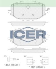 ICER FREN BALATA ON FIAT DOBLO 2022-/ PEUGEOT RIFTER 2019-/ PARTNER 2021-/ 308 III 2021-/ 508 II 2019-/ CITROEN BERLINGO 2021-/DS 4 II 2021-/OPEL ASTRA L 2021-/ COMBO E 2019-/ GRANDLAND 2017- 1647880280