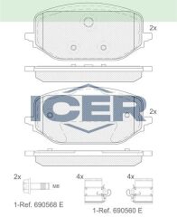 ICER FREN BALATA ON FIAT DOBLO 2022-/ PEUGEOT RIFTER 2019-/ PARTNER 2021-/ 308 III 2021-/ 508 II 2019-/ CITROEN BERLINGO 2021-/DS 4 II 2021-/OPEL ASTRA L 2021-/ COMBO E 2019-/ GRANDLAND 2017- 1647880280