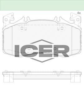 ICER FREN BALATASI MERCEDES-BENZ A45 AMG 07.19> 0004202203