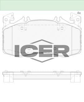 ICER FREN BALATASI MERCEDES-BENZ A45 AMG 07.19> 0004202203