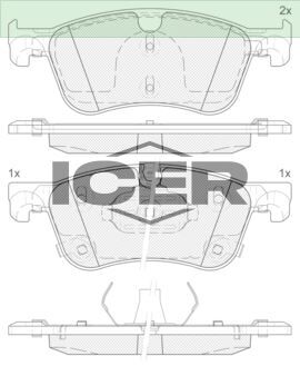 ICER FREN BALATA ON NISSAN QASHQAI III (J12) 1.3 DIG-T 2021- / RENAULT AUSTRAL TCe 130,140 2022- / KANGOO 2021- 4204204600