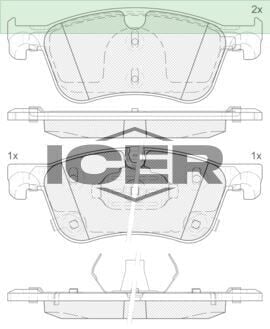 ICER FREN BALATA ON NISSAN QASHQAI III (J12) 1.3 DIG-T 2021- / RENAULT AUSTRAL TCe 130,140 2022- / KANGOO 2021- 4204204600