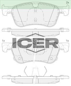 ICER FREN BALATA ON NISSAN QASHQAI III (J12) 1.3 DIG-T 2021- / RENAULT AUSTRAL TCe 130,140 2022-