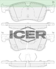 ICER FREN BALATA ON NISSAN QASHQAI III (J12) 1.3 DIG-T 2021- / RENAULT AUSTRAL TCe 130,140 2022-