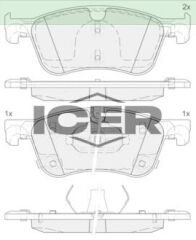 ICER FREN BALATA ON NISSAN QASHQAI III (J12) 1.3 DIG-T 2021- / RENAULT AUSTRAL TCe 130,140 2022-