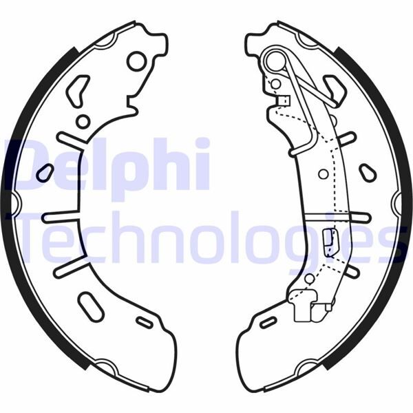 DELPHI FREN PABUC BALATA ARKA FIAT DOBLO (152,263) 1.6 MJT LEVYELI 254X57 mm 2010-/FIAT DOBLO 1.3 MJT 2010-/ FIAT DOBLO 1.9 MJT 2010-/ FIAT DOBLO MAXI 1.3 MJT 2010-/ FIAT DOBLO MAXI 1.6 MJT 2010-