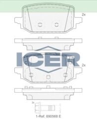 ICER FREN BALATA ARKA NISSAN QASHQAI III (J12) 1.3 DIG-T 2021- / RENAULT KANGOO 2021- 440609529R