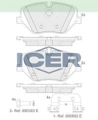 ICER FREN BALATA MONTAJ TAKIMI ÖN BMW 2 SERİES 5 SERİES X1 SERİES X2 SERİES X3 SERİES 34106897141