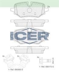 ICER FREN BALATA ARKA BMW X1 (U11) 2022- / BMW 2 SERISI (U06, F45) ACTIVE TOURER 218i 2021- 34208834998