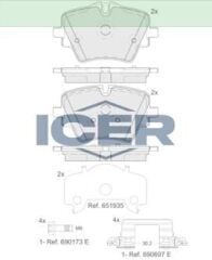 ICER FREN BALATA MONTAJ TAKIMI ÖN BMW 1 SERİES 2 SERİES 3 SERİES 4 SERİES 5 SERİES-FORD TAUNUS (1974-) 34108837151
