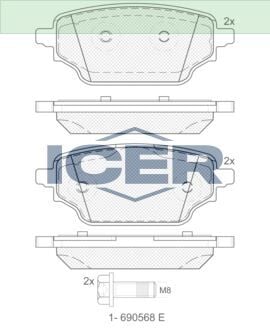 ICER FREN BALATASI ARKA RENAULT KANGOO III 23> NISSAN TOWNSTAR 25> 440600569R