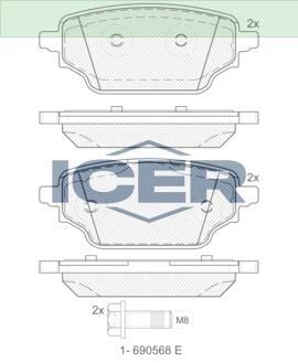 ICER FREN BALATASI ARKA RENAULT KANGOO III 23> NISSAN TOWNSTAR 25> 440600569R