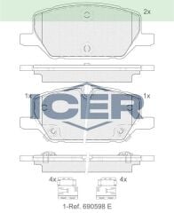 ICER FREN BALATA ON IKAZLI OPEL INSIGNIA B 1.5T - 1.6 CDTI - 2.0 CDTI - 2.0T 17 JANT 2017- 1684934580