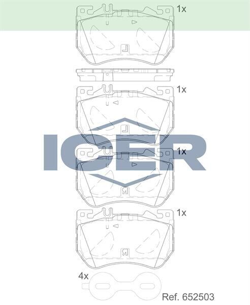 ICER FREN BALATA ON MERCEDES C SERISI (W206) C180, C200, C220d, C300 2021- / T-MODEL (S206) C300e (206.254) 2021- A0004200404