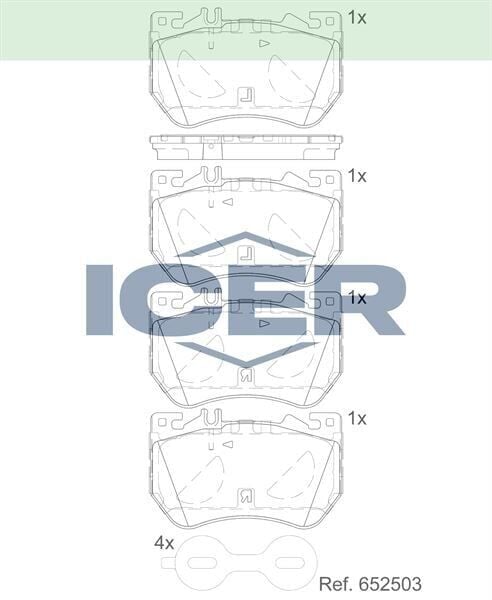 ICER FREN BALATA ON MERCEDES C SERISI (W206) C180, C200, C220d, C300 2021- / T-MODEL (S206) C300e (206.254) 2021- A0004200404