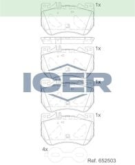 ICER FREN BALATA ON MERCEDES C SERISI (W206) C180, C200, C220d, C300 2021- / T-MODEL (S206) C300e (206.254) 2021- A0004200404