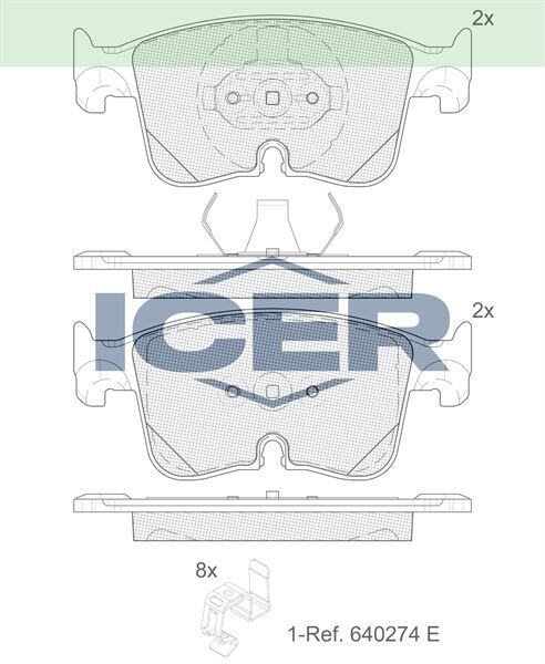 ICER FREN BALATA ON VOLKSWAGEN GOLF VIII - CADDY V 2020- / AUDI A3 2020- / CONNECT 2022- 5WA698151G