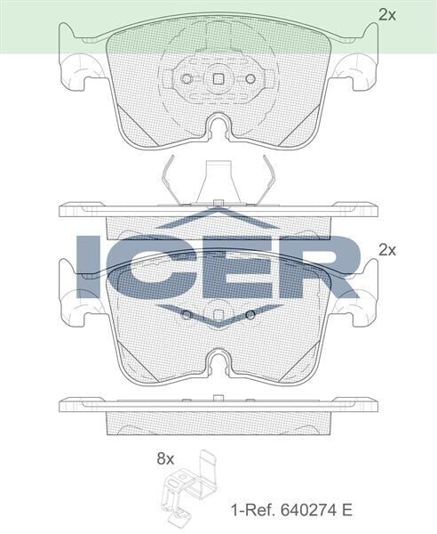 ICER FREN BALATA ON VOLKSWAGEN GOLF VIII - CADDY V 2020- / AUDI A3 2020- / CONNECT 2022- 5WA698151G