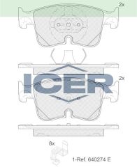 ICER FREN BALATA ON VOLKSWAGEN GOLF VIII - CADDY V 2020- / AUDI A3 2020- / CONNECT 2022- 5WA698151G