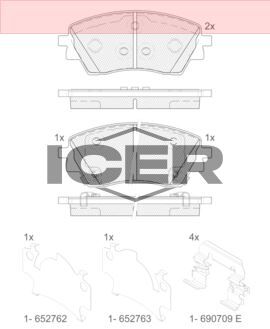 ICER FREN BALATASI ÖN HYUNDAI KONA SUV 58101BEA05