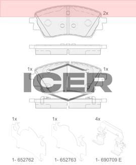 ICER FREN BALATASI ÖN HYUNDAI KONA SUV 58101BEA05