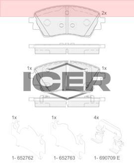 ICER FREN BALATASI ÖN HYUNDAI KONA SUV 58101BEA05