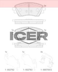 ICER FREN BALATASI ÖN HYUNDAI KONA SUV 58101BEA05